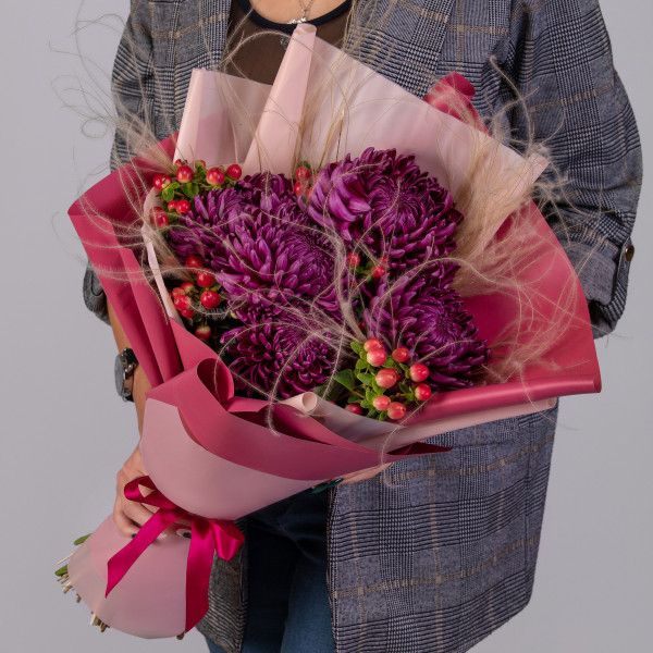 5 Хризантем Бигуди Микс